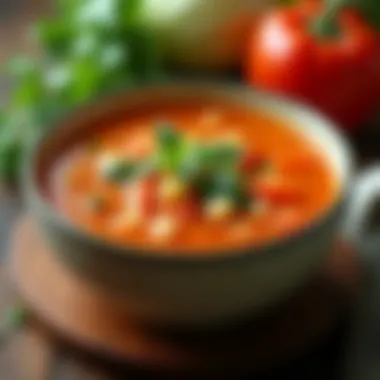 A vibrant bowl of cabbage soup showcasing its fresh ingredients