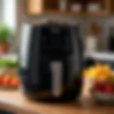 Elegant air fryer showcasing sleek design and functionality