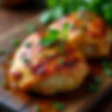 Savory bone-in chicken thighs garnished with fresh herbs