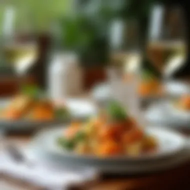 Chic Gluten-Free Luncheon Table Setting Stylishly designed luncheon table set for a gluten-free dining experience