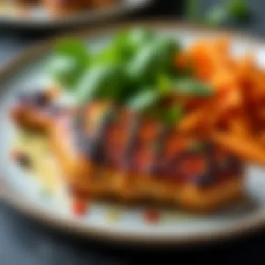Elegant Gluten-Free Main Course Vibrant gluten-free main course beautifully presented with fresh ingredients