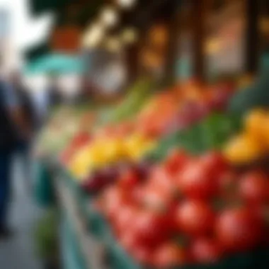 Vibrant local market filled with fresh produce