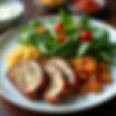 Sample Balanced Meal for Diabetic Nutrition Plated meal showcasing a balanced combination of protein, carbs, and greens.
