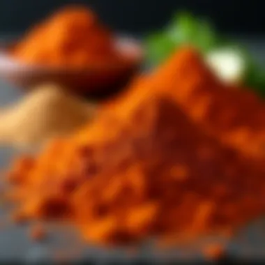 A vibrant display of Nashville hot chicken seasoning ingredients