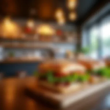 Innovative Sandwich Shop Interior A creative sandwich shop interior that reflects innovation and style