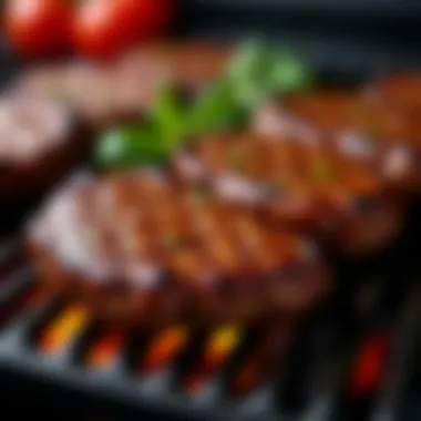 Close-up of perfectly grilled meat