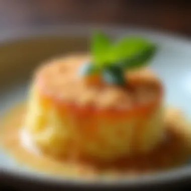 A beautifully plated dish highlighting ginger sugar as a garnish