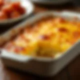 A beautifully baked Jimmy Dean breakfast casserole with potatoes, showcasing its golden crust and hearty filling.