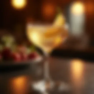 Sophisticated Sparkle Elegant prosecco drink served in a stylish glass