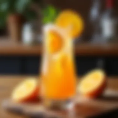 Citrusy Delight A refreshing prosecco cocktail garnished with citrus fruits