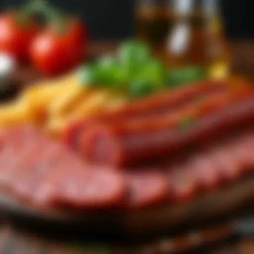 A vibrant platter of Hillshire Polska Kielbasa dishes showcasing traditional Polish flavors.