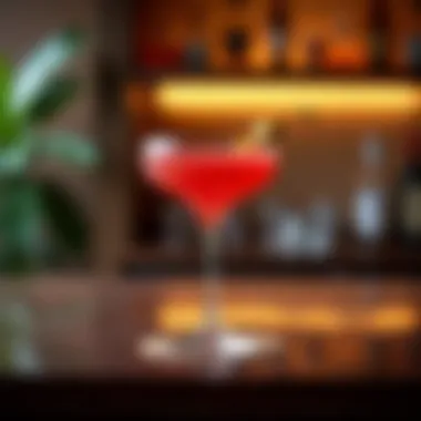 Sophisticated Cocktail Bar Atmosphere A sophisticated cocktail bar setting featuring the litchi martini as a centerpiece.