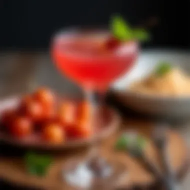 Pairing suggestions for litchi martini with appetizers