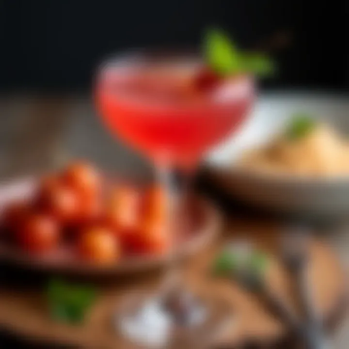 Pairing suggestions for litchi martini with appetizers