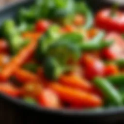 Colorful array of fresh vegetables