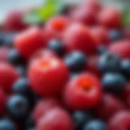 A vibrant assortment of fresh berries ready for blending