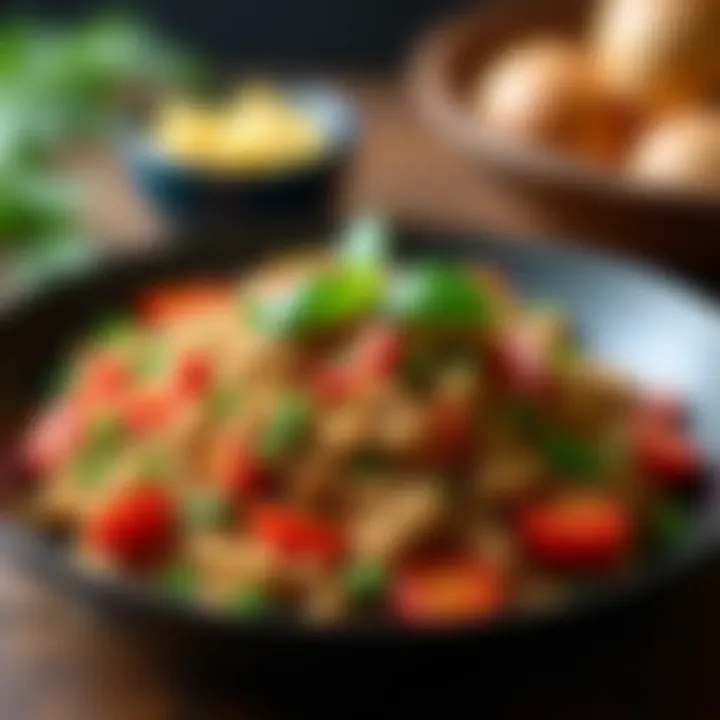 Savory ground turkey stir-fry with colorful vegetables