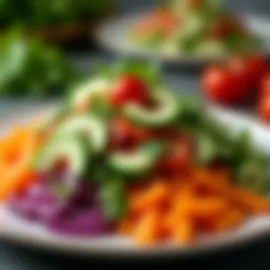 Vibrant Salad Creation A colorful salad composed of mandoline-sliced ingredients