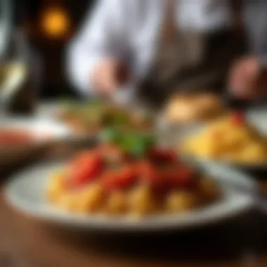 A communal dining scene reflecting the joy of sharing meals in Italian culture