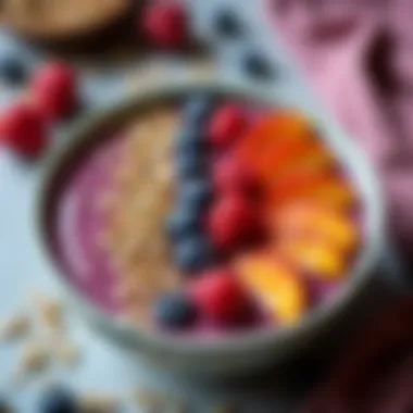A Delicious Smoothie Bowl Packed with Nutritional Goodness Decadent smoothie bowl topped with fresh fruits and seeds