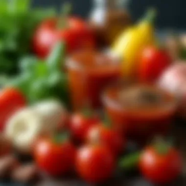 Selection of fresh ingredients for sauce production