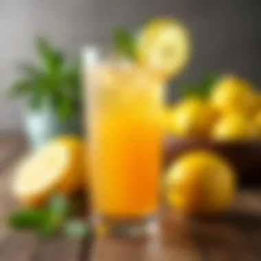 Refreshing Weight Loss Beverage A glass of lemon and apple cider vinegar drink