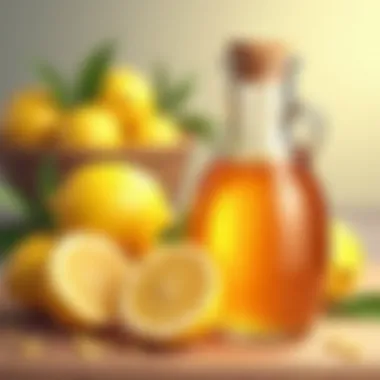 Infographic on weight management tips with lemon and apple cider vinegar