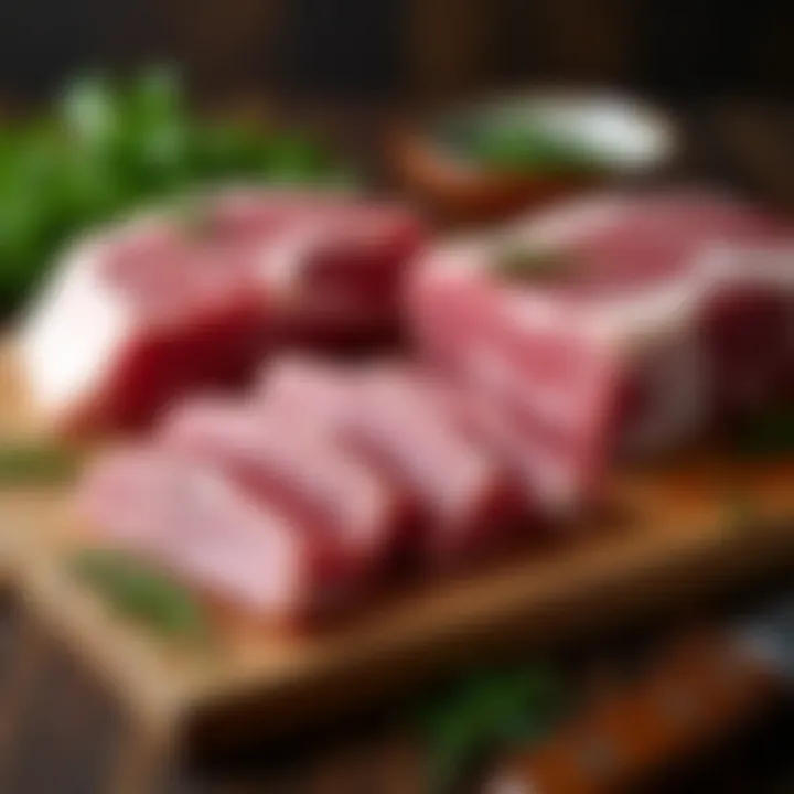 Selection of premium pork cuts for roasting