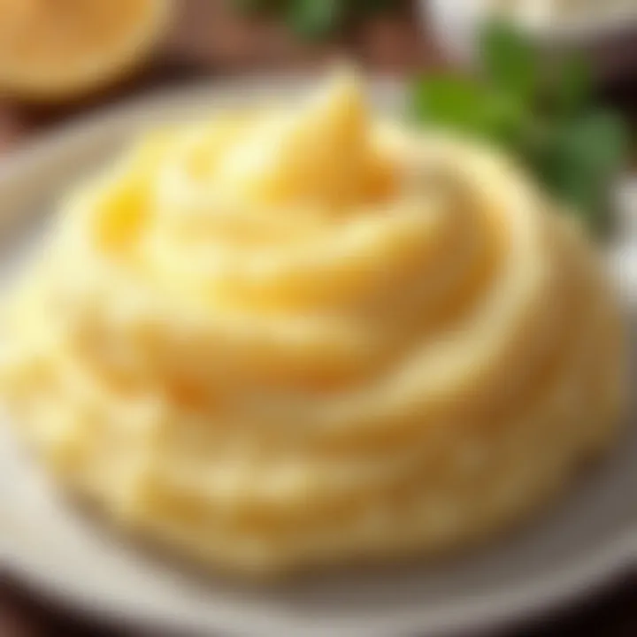 Texture of perfectly mashed potatoes