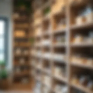 Innovative shelving units from IKEA in a pantry