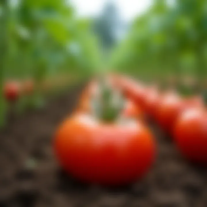 Healthy tomato plants showcasing ideal spacing