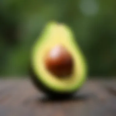 A ripe avocado showcasing its smooth, green skin and creamy interior