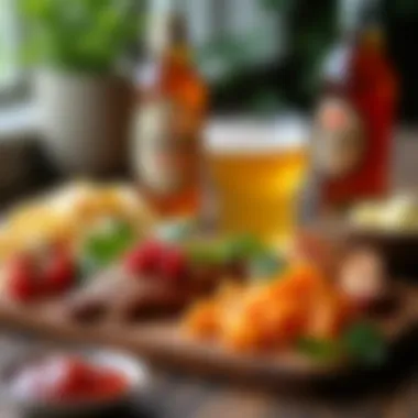 Perfect Pairings: Hard Kombucha and Culinary Delights A beautifully arranged food platter that pairs well with hard kombucha.