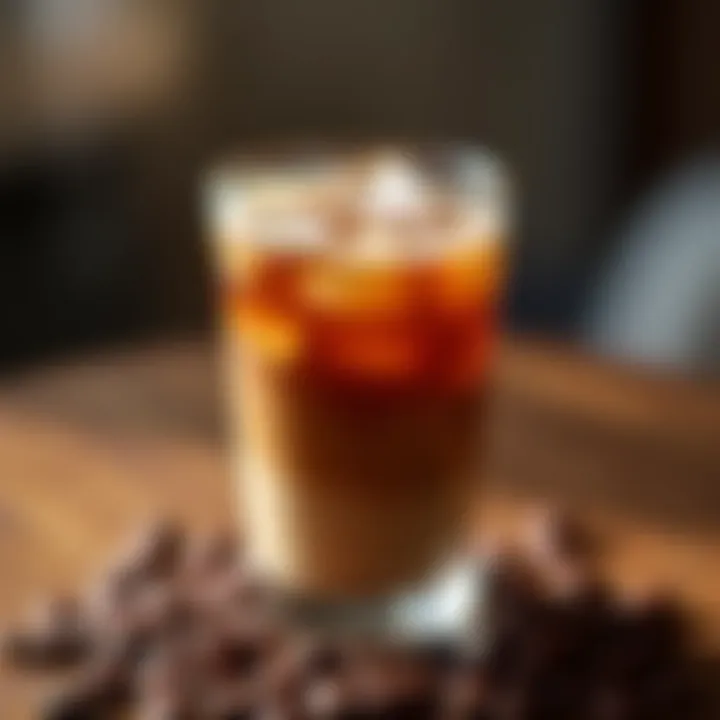 A cultural representation of iced coffee enjoyed in different traditions around the world