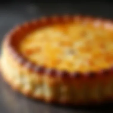 Texture of a Perfect Keto Crust A close-up of a golden-brown keto crust showing texture