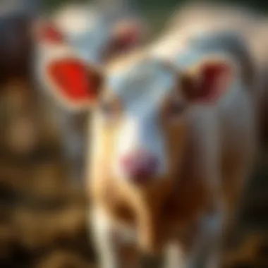Ethical Practices in Veal Farming A serene farm environment showcasing ethical veal production