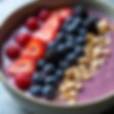 A smoothie bowl topped with berries, nuts, and seeds, emphasizing post-workout recovery nutrition